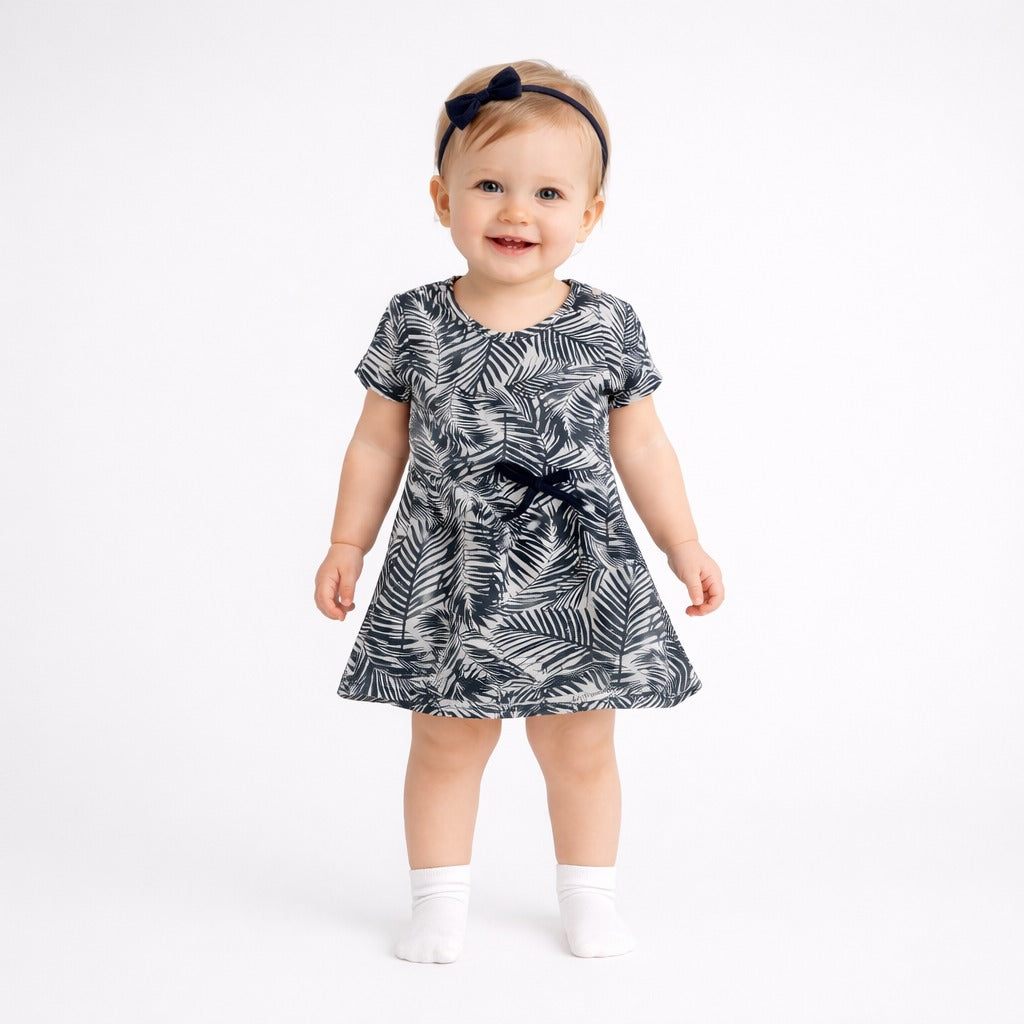 FROCK LEAVE PRINTED DRESS