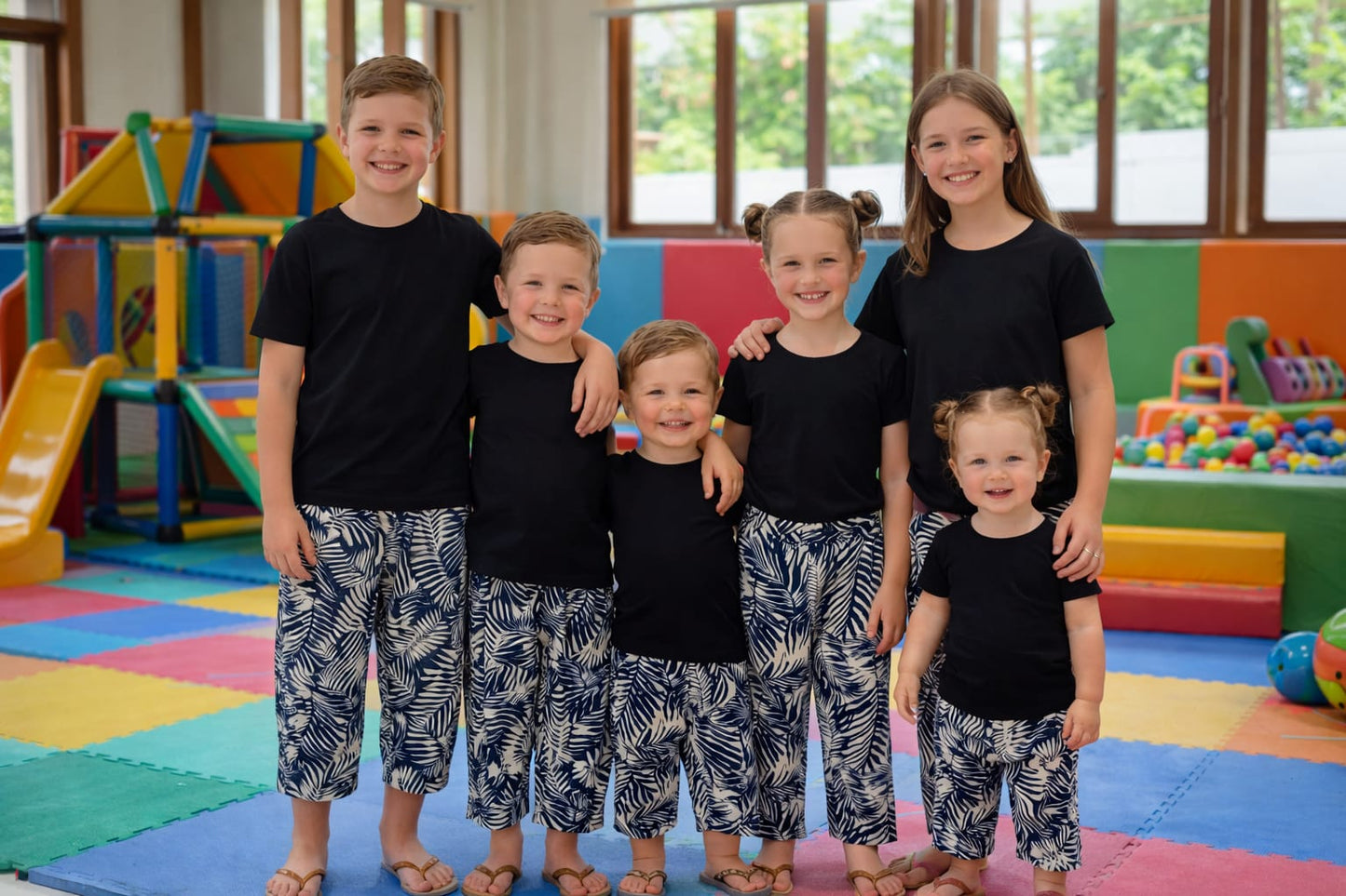 Leave Printed Black n White Causal Wear Kid Suit