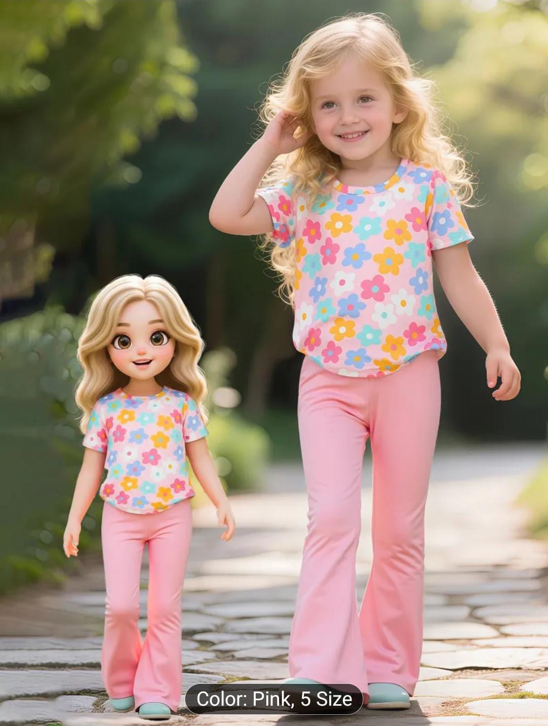 2 PCS CUTE FLOWER STYLE WESTERN SUIT