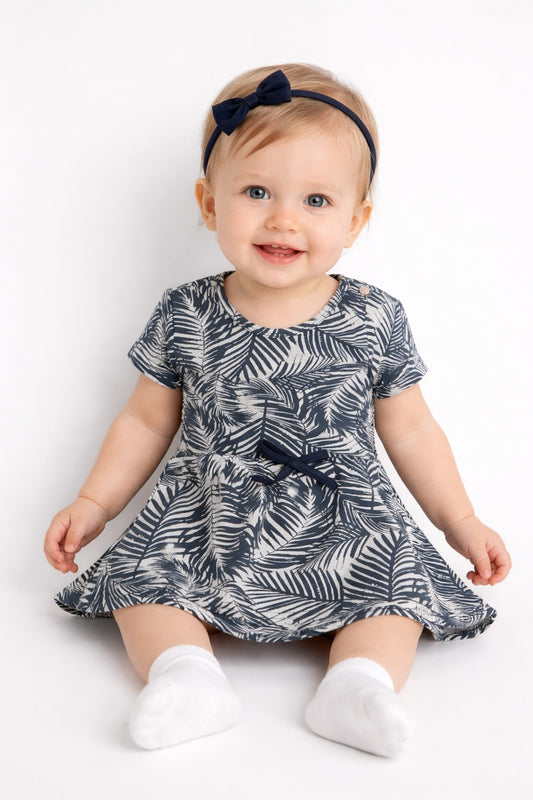 FROCK LEAVE PRINTED DRESS