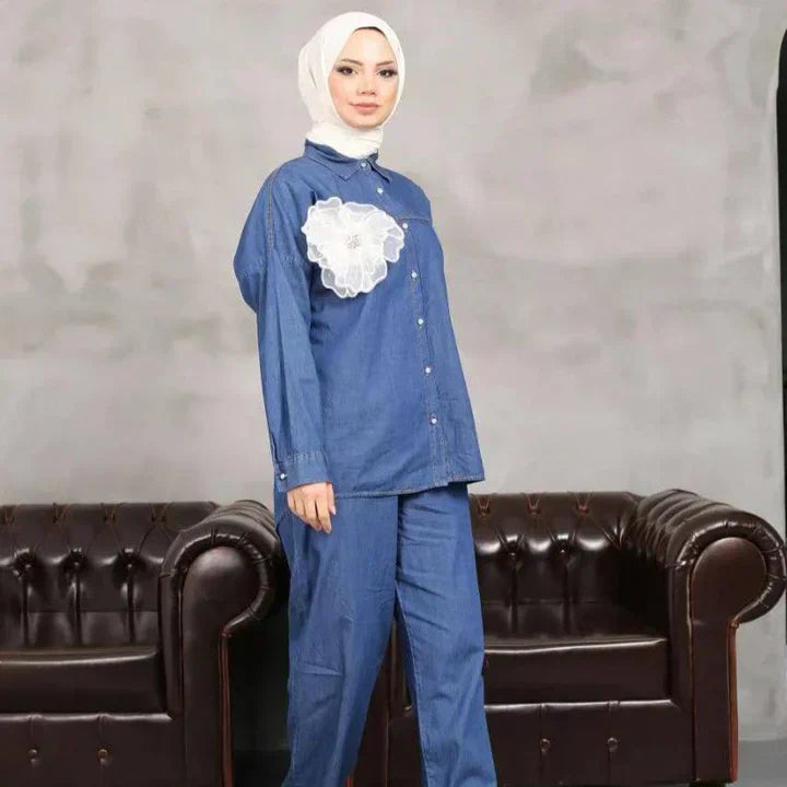 Boutonniere 2 Pcs Denim Co-Ord Set