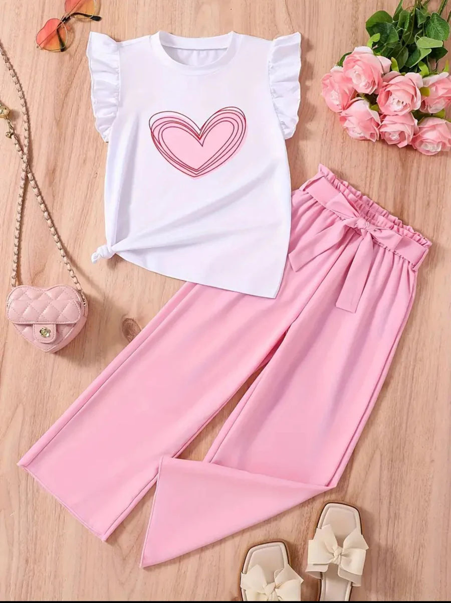 Pink Heart Top & Pants