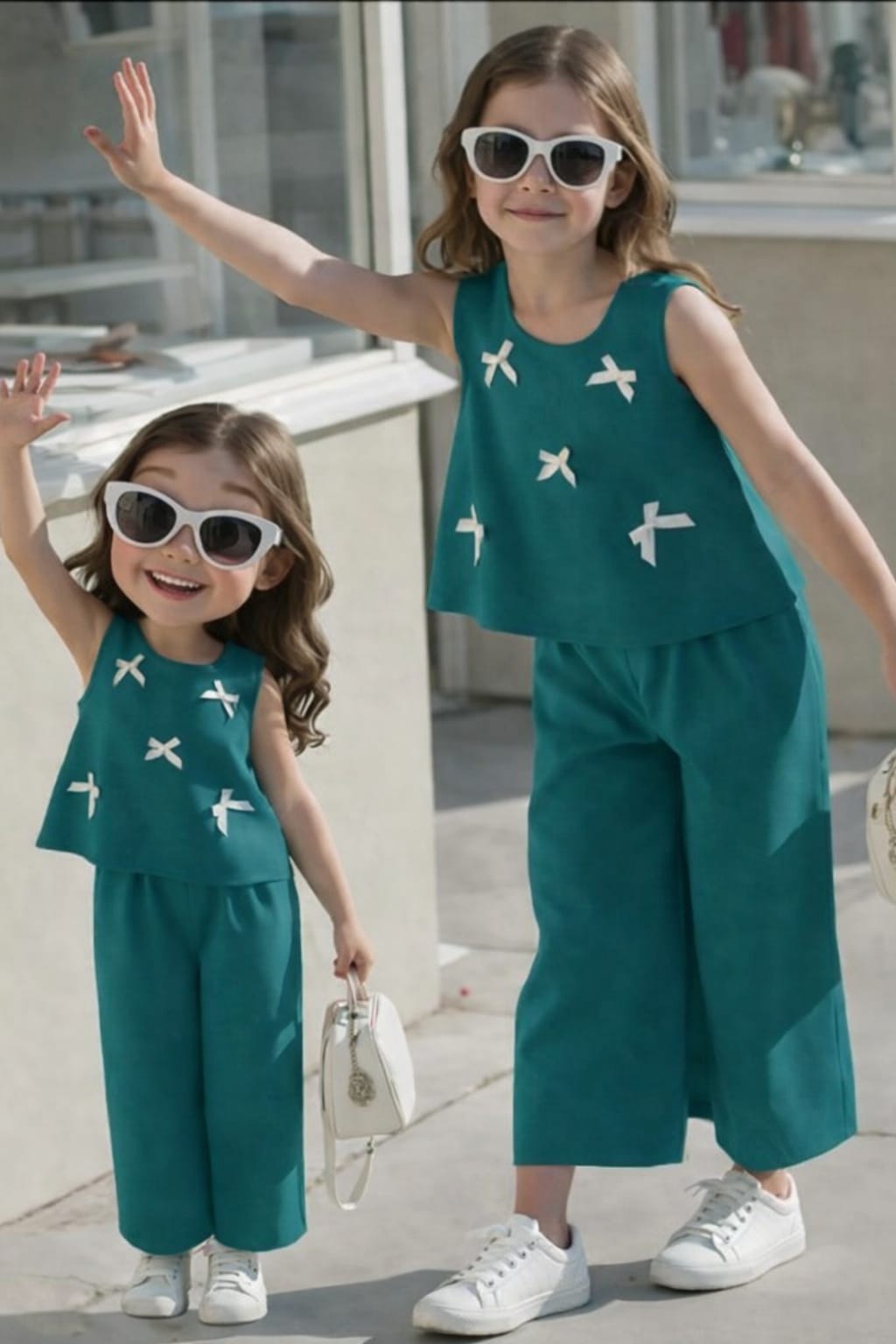 2 PCS CUTE SLEEVELESS WESTERN SUIT