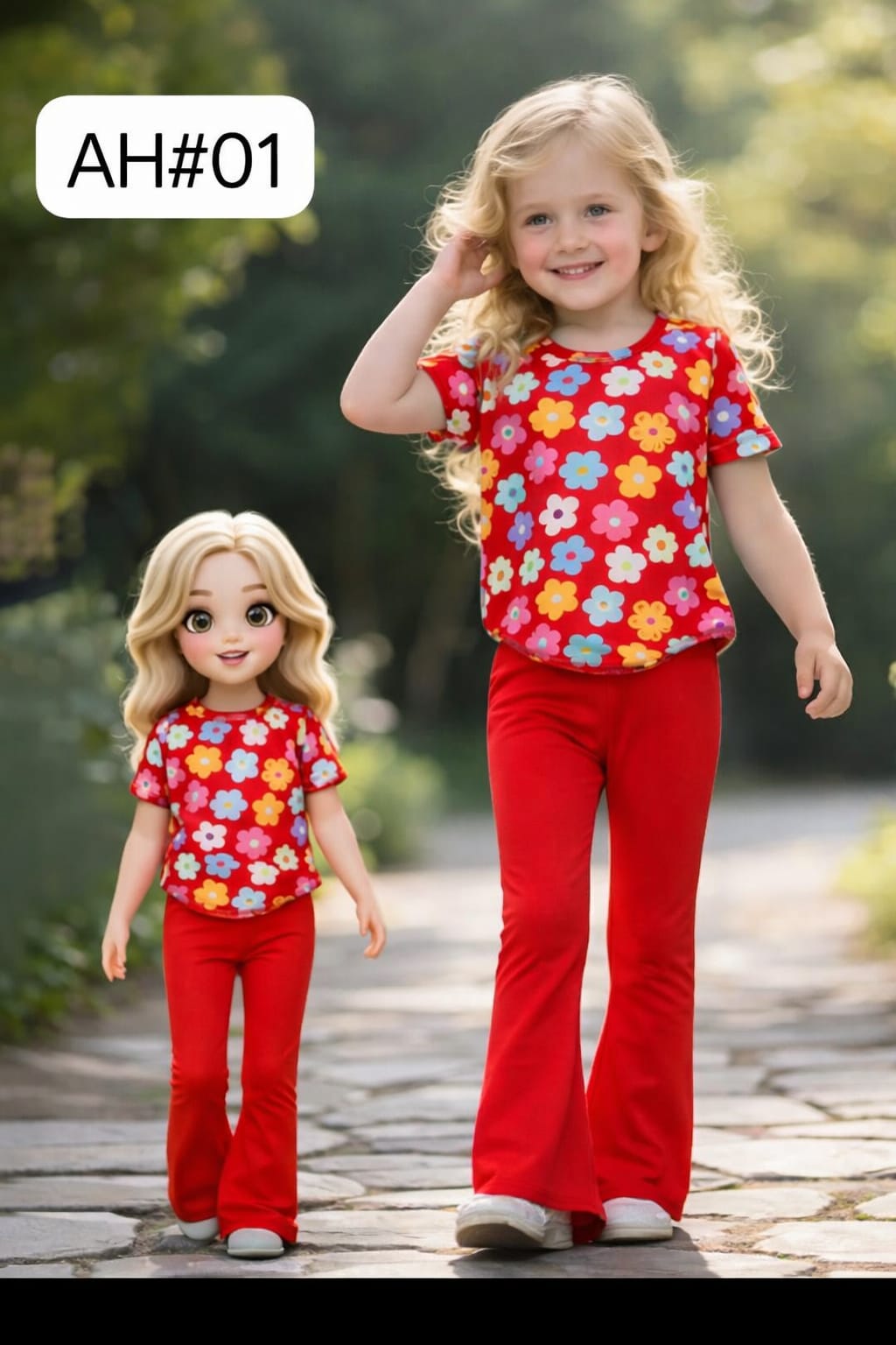 2 PCS CUTE FLOWER STYLE WESTERN SUIT