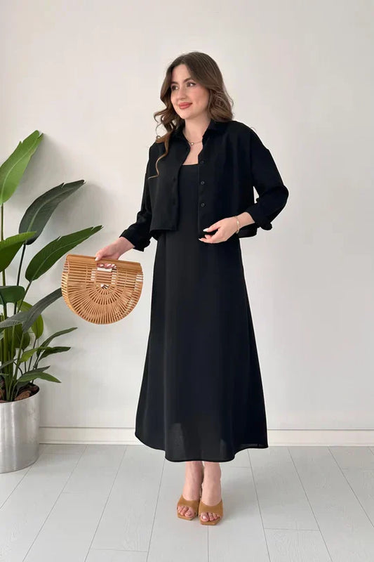 COMFORT KOREAN STYLE LONG KOTI MAXI 2 PIECE